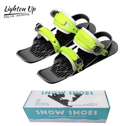 Sledding Mini Ski Skates Snow Shoes Skis Snowboards Snow Short Ski board Snowboarding Shoes Adjustable Bindings Skiing Shoes Snow Board 231116