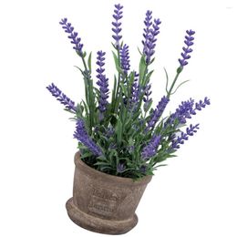 Decorative Flowers Sunflower Home Decor Faux Lavender Bonsai Pot Potted Plants Artificial Office