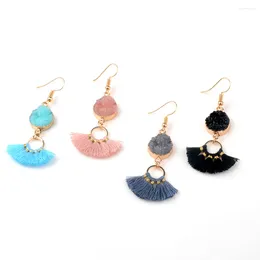 Dangle Earrings Arrival Long Tassel For Women Black Pink Red Resin Crystal Drop Jewelry Wholesale