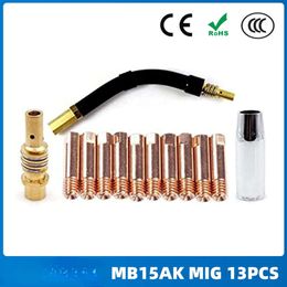 13PCS MB15AK Mig Secondary Welding Gun Accessories MB15 Contact Protection Conductive Nozzle