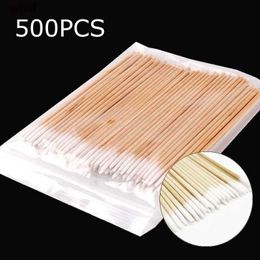 Cotton Swab 500PC Disposable Micro Cotton Swabs Nails Makeup Ears Cleaning Sticks Cosmetic Wood Cotton Buds Tips Eyelash Extension ToolsL231116