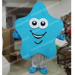 Christmas Blue Star Mascot Costume High quality Cartoon Character Outfits Halloween Carnival Dress Suits Adult Size Birthday Party Outdoor Outfit
