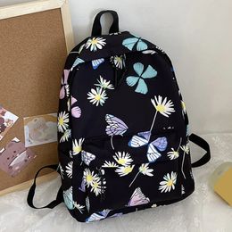 School Bags Nylon Backpack Butterfly Teens Bag for Girls Women Bookbags Student Schoolbag Large Black Cute Bagpack 231116
