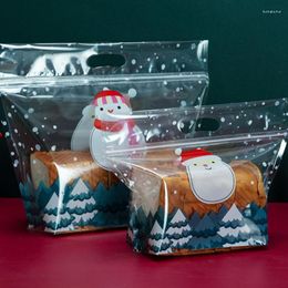 Gift Wrap Santa Claus Food Portable Self-sealing Bag Zipper Size Bread Snowman Baking Toast Material Pattern Model Number