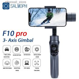 Stabilisers SALMOPH F10/F6 3-Axis Gimbal Smartphone Handheld Gimbal Cellphone Video Record Vlog Stabiliser for iPhone Samsung Q231116