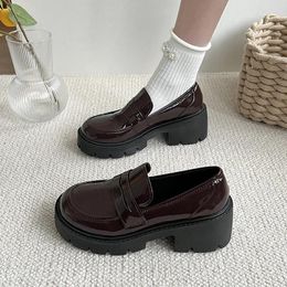 Dress Shoes Women's Loafers 2023 Spring/Autumn British Style Slip-on Platform Mary Jane Girls Japanese School Jk Uniform Lolita