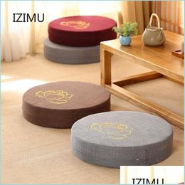 Cushion/Decorative Pillow 40X6Cm Yoga Meditate Pep Hard Texture Meditation Cushion Backrest Japanese Tatami Mat Removable And Washab Dhm6P