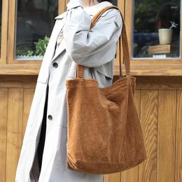 Evening Bags Corduroy Shoulder For Women Large Capacity Casual Girls Underarm Bag Ladies Vintage Reusable Shopper Tote Handbag