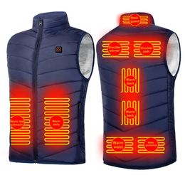 Men's Vests S-5XL 11 Places Winter Heating Jacket Men Women Usb Heated Jacket Heating Vest Thermal Clothing Hunting Vest 231116