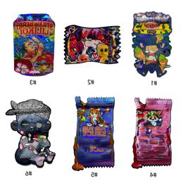 Empty Packing Bags Custom Printed Shape Reusable Mylar Plastic Resealable Baggies 35G 14G 28G Die Cut Foil pouch Tbcni