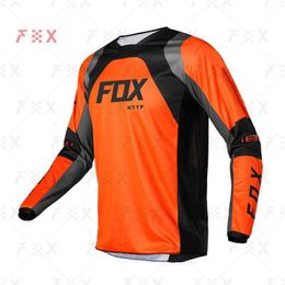 2023Men's T-Shirts new Mountain Bike BMX Off-road Racing RF http fox Downhill Men's Off-road Motorcycle MTB DH MX Clothing Mountain Bike RacingQ23