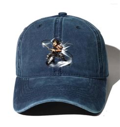 Ball Caps Unisex Denim Cap Washed Cotton Baseball Hat Teenagers Casual For Anime Avatar Cowboy