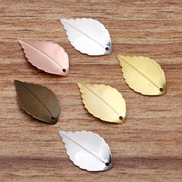 Charms 20Pcs Metal Brass Leaf Leaves Charm Pendant For DIY Drop Earrings Necklace Jewelry Findings Making Accesssories