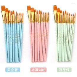 Makeup Brushes 10 MaBlue Nylon Wool Combination Student Watercolor Painting Pen Set Multi-Functional Acrylic Brush Oil