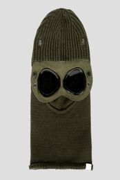 Goggle Balaclava Extra Fine Merino Wool Beanie Knit Hat Men Cap Outdoor Windbreak Hood Retains Heat Skull Caps Black Army Green8093843