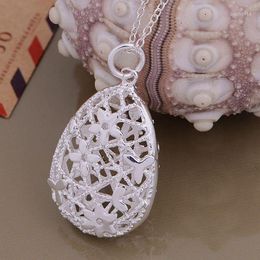 Pendant Necklaces AN788 Silver Plated For Women Colour Jewellery Fashion Hollow Out Mesh /btsakkza Bkpakbwa