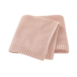 Filtar Swaddling Filtar Född Bomull Knit Super Soft Spädbarn Svaddle Filtar Baby Girls Boys Barnvagn täcker Wrap Kids Bedding 231115