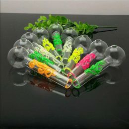 Smoking Pipe Mini Hookah glass bongs Colourful Metal Shape Hot selling Coloured luminous glass pipes in Europe and America