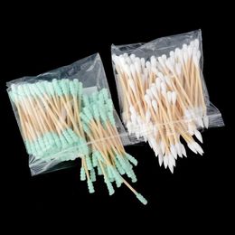 Cotton Swab 100PCS/Bag Double Head Cotton Swab Medical Wood Sticks Nose Ears Cleaning For Women Girl Makeup Cotton Buds Tip Health Care ToolL231116