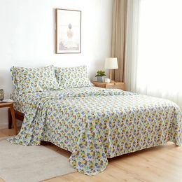 Bedding sets Finished Home Textile Quilt Cover Large Fitted Sheet with Pillow Cover 4-Piece Printed Soft Bedding Set 231116