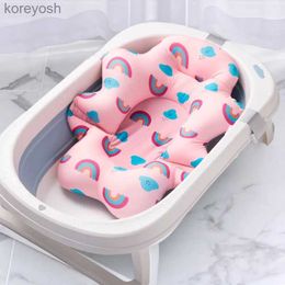 Pillows Baby Shower Bath Tub Pad Non-Slip Bathtub Mat Newborn Safety Nursing Security Bath Support Soft Comfort Body Cushion Mat PillowL231116
