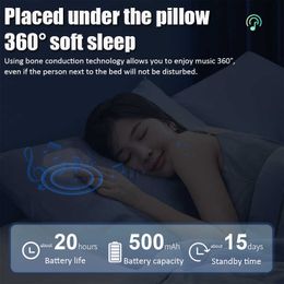 Portable Speakers Portable Bluetooth5.2 Speaker Wireless Bone Conduction Mini Music Box Stereo Player Under Pillow Improve Sleep Support Card