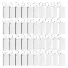 Keychains 30PCS MDF Blank Board Key Rings Blanks Kit Double Side Heat Transfer For DIY And Craft