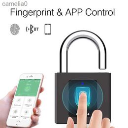 Smart Lock Waterproof Smart Fingerprint Padlock APP Remote Unlocking Electronic Padlock USB Charging Interface Anti-theft Large Zipper LockL231116