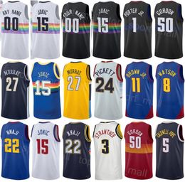 Printed Man Youth Basketball City Justin Holiday Jersey 9 Julian Strawther 3 Zeke Nnaji 22 Reggie Jackson 7 Peyton Watson 8 Christian Braun 0 Icon For Sport Fans