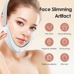 Face Care Devices Micro current lift with EMS skin massager for home beauty equipment voice 5 mode 12 level Vline chin tightening 231115