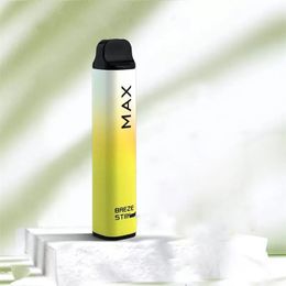Original Breze Stiik Max Mega 2% 5% E Cigarettes Disposable Vapes Pen 1800 2200 Puffs Device 8 14Colors 950mah 6ML