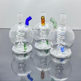 Smoking Pipe Mini Hookah glass bongs Colorful Metal Shape Classic Garden Belly Pan Dragon Style Glass Water Smoke Bottle