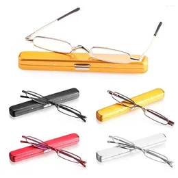 Sunglasses Lightweight Reading Glasses With Portable Pen Clip Case Blue Light Blocking Readers Eyeglasses Anti-blue