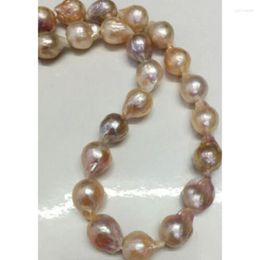 Pendant Necklaces 25 Inches Long 11-14mm Real Natural South Sea Baroque Lavender Akoya Pearl Necklace