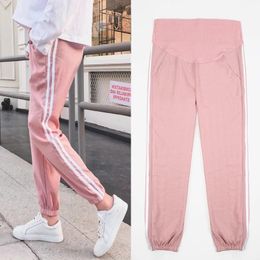 Sleep Lounge Fashion Maternity Sport Pants Elastic Waist Belly Casual Trousers Clothes for Pregnant Women Pregnancy Pants Yoga Track Pants 230414