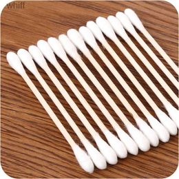 Cotton Swab 100pcs Double Head Cotton Swab Women Makeup Cotton Buds Tip for Wood Sticks Nose Ears Cleaning Health Care ToolsL231117