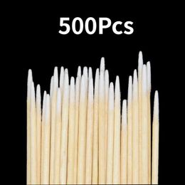 Cotton Swab 500Pcs Wood Cotton Swab Ear Care Cleaning Wood Sticks Eyelashes Extension Tools New Cosmetic Cotton Swab Cotton Buds Tip MedicalL231116