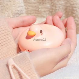 Space Heaters Cute Duck Hand Warmer Mobile Power Bank 1200mAh Cartoon Hand Warmer 2 Levels Mini Duck USB Heater Silicone for Outdoor Camping YQ231116