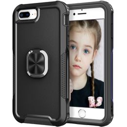 3 In 1 tough Armour Case Built-in Kickstand full body protective Impact Duty Rubber cover for iPhone 6 6s/iPhone 7/8 Plus iPhone SE Phone Cover Cases