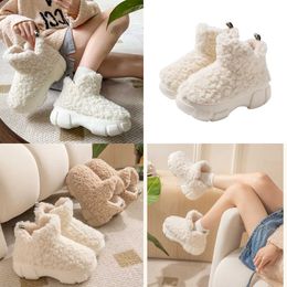 quality Boots New Plush Cotton Shoes for Women in Winter Korean Version Simple Warmth Anti Slip High Top Eva Thick Sole Snow