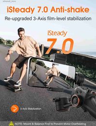 Stabilisers 3-Axis Anti Shake Handheld Gimbal Stabiliser Selfie Tripod with AI Magnetic Fill Light Full Colour Video Vlogging for Smartphone Q231117