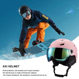 Ski Helmets Unisex Ski Helmet Winter Ski Snowboard Helmet Goggles Helmet Integrally Anti-impact For Adult and Kids Safety Snowboard Helmet 231116