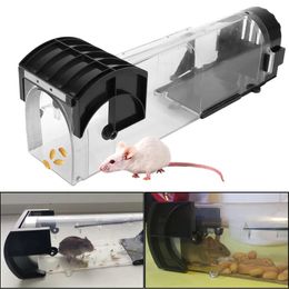 Other Home Garden Safe Firm Humane Reusable Plastic Rodents Trap Household Mouse Catcher Smart Self locking Mousetrap for Indoor Outdoor 231116