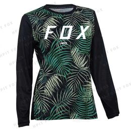 Men's T-Shirts 2022 Cross Country Mountain Bike Jersey WOMEN Downhill Jersey Hpit Fox Mountain MTB Shirt Cross Country Jersey Ladies Sweatshirt T89