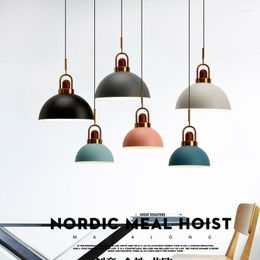 Pendant Lamps 2023 Nordic Ins Duplex Restaurant Chandelier Modern Simple Creative Bedroom Dining Table Room Macaron Living E27