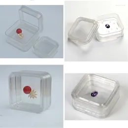 Jewelry Pouches Elasticity Membrane Storage Box Clear Floating Frames Display Holder