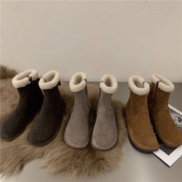 Women Boots Snow Boot Black Brown Classic cotton soft booties fur height-up Womens Ladies Booties Winter Warm Shoes 36-40