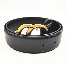 Mens Womens Designer Belt Genuine Cowhide Leather black Gold+silver Buckle Size 105-125CM