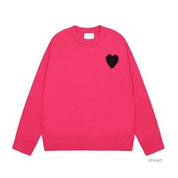 Amis Designers Amisweater France Paris Fashion Hooded Sweater Am i De Coeur Embroidered a Heart Pattern Round Neck Jumper Couple Sweaters Fdul