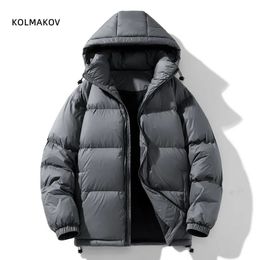 Men's Jackets 2023 Winter Hooded 90 White Duck Down coat fashion warm casual winter Men thicken Jacket size M 4XL 231116